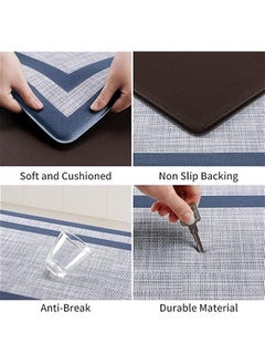 HOOKOR 2PCS Kitchen Mat & Rug, Cushioned Anti-Fatigue Kitchen Floor Mat, Non-Slip Waterproof Kitchen Mats and Rugs Ergonomic Comfort Standing Mat for Kitchen, Floor Home, Office, Sink, Laundry  - Image 3