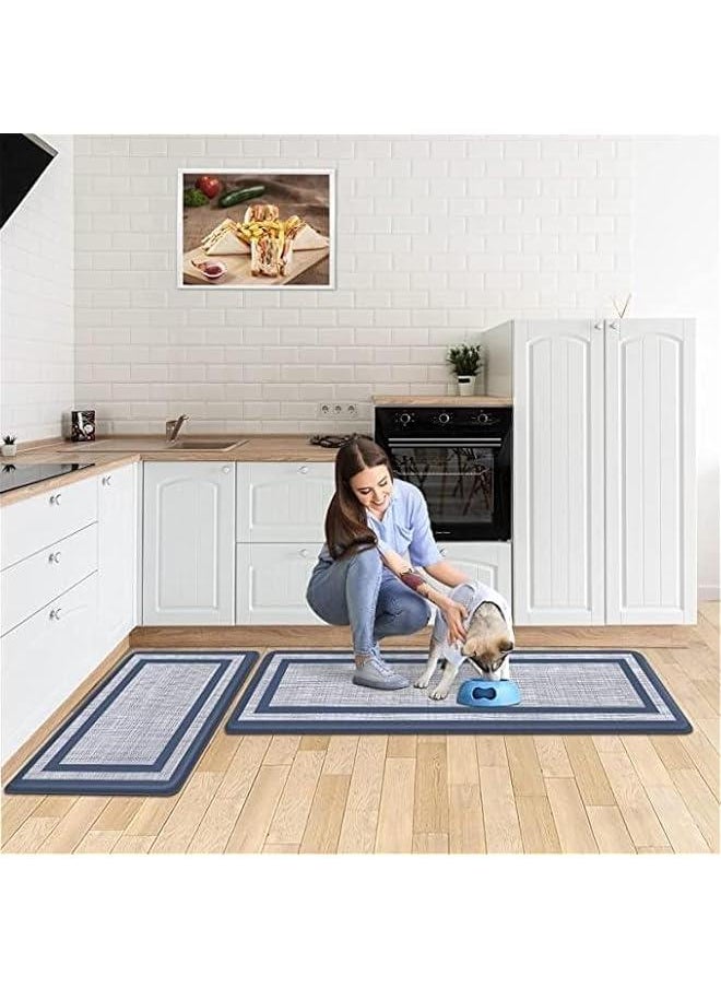 HOOKOR 2PCS Kitchen Mat & Rug, Cushioned Anti-Fatigue Kitchen Floor Mat, Non-Slip Waterproof Kitchen Mats and Rugs Ergonomic Comfort Standing Mat for Kitchen, Floor Home, Office, Sink, Laundry  - Image 5