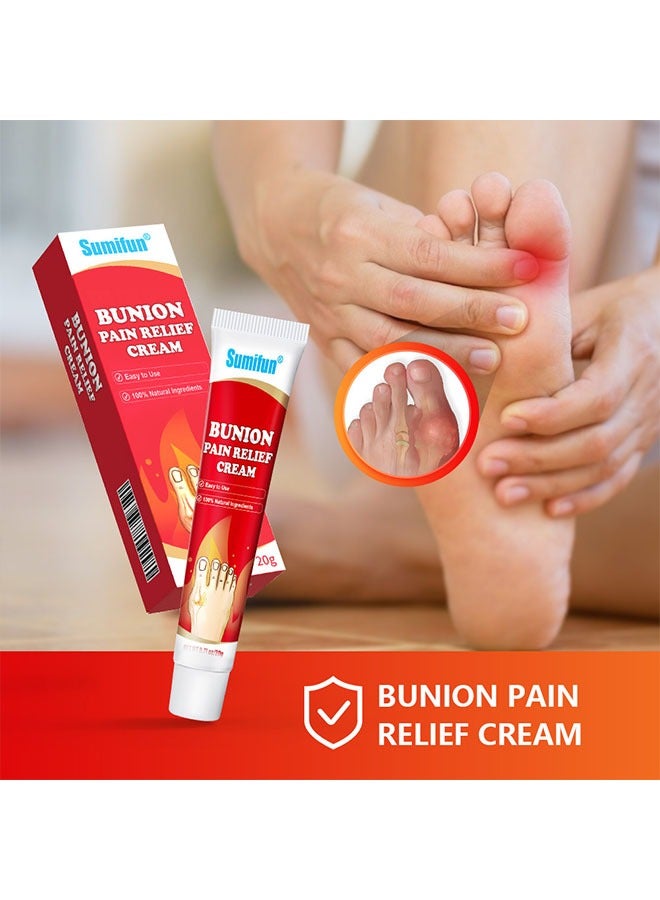 Sumifun Bunion Pain Relief Cream 20g, Toe Joint Valgus Corrector Cream, Hallux Knee Lumbar Arthritis Plaster, Joint Care Cream - Image 3