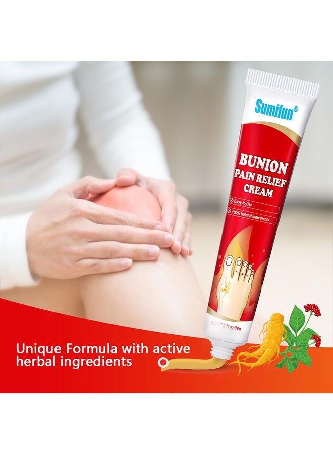 Sumifun Bunion Pain Relief Cream 20g, Toe Joint Valgus Corrector Cream, Hallux Knee Lumbar Arthritis Plaster, Joint Care Cream - Image 5