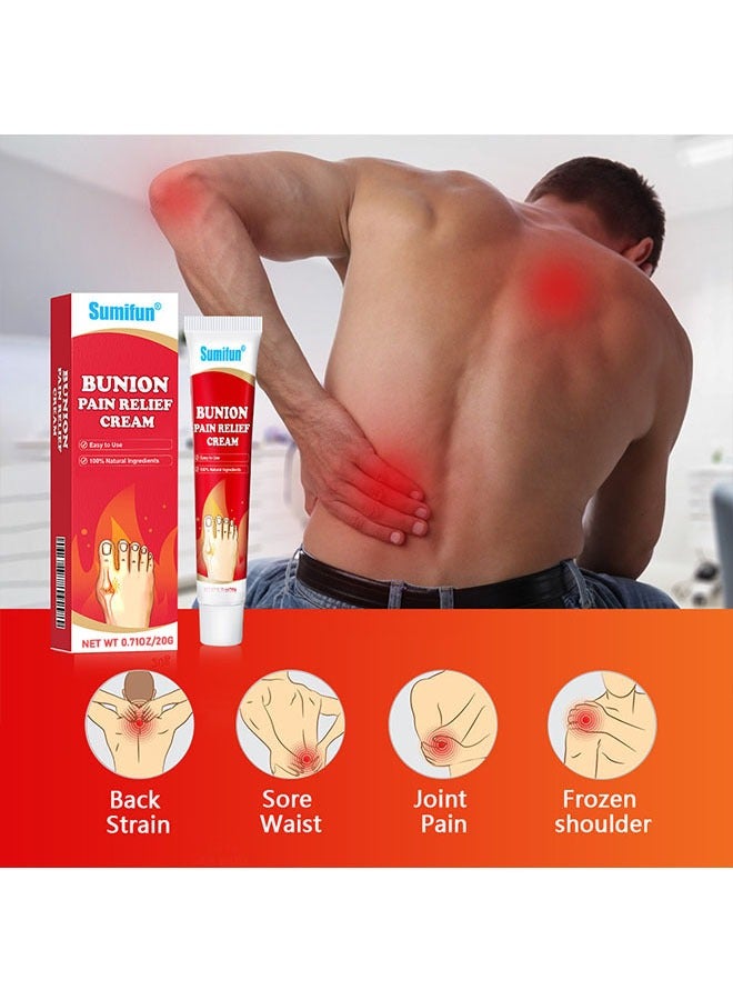 Sumifun Bunion Pain Relief Cream 20g, Toe Joint Valgus Corrector Cream, Hallux Knee Lumbar Arthritis Plaster, Joint Care Cream - Image 4