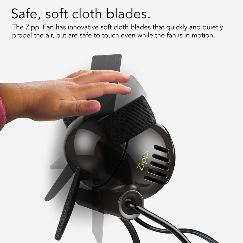 Vornado Zippi Small Personal Fan, Foldable Cooling for Desk, 2 Speed Settings, Soft Nylon Blades, Directable Airflow, Compact Design, Perfect Fan for Office and Bedroom, Multiple Color Options, Black - Image 3