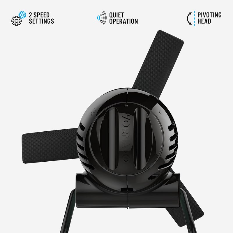 Vornado Zippi Small Personal Fan, Foldable Cooling for Desk, 2 Speed Settings, Soft Nylon Blades, Directable Airflow, Compact Design, Perfect Fan for Office and Bedroom, Multiple Color Options, Black - Image 2