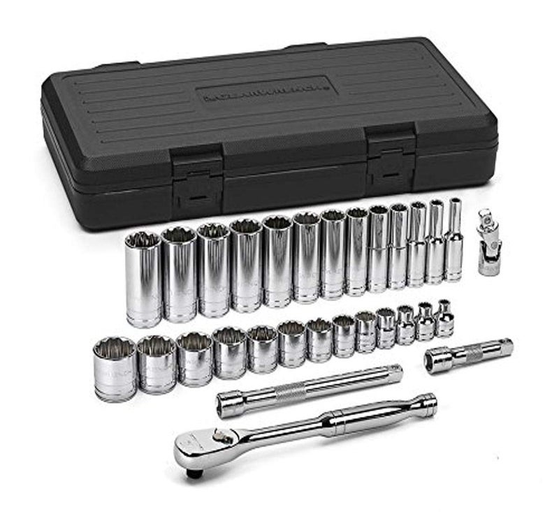 GEARWRENCH 30 Pc 38 Drive 12 Pt Mechanics Tool Set Standard Deep SAE 80568