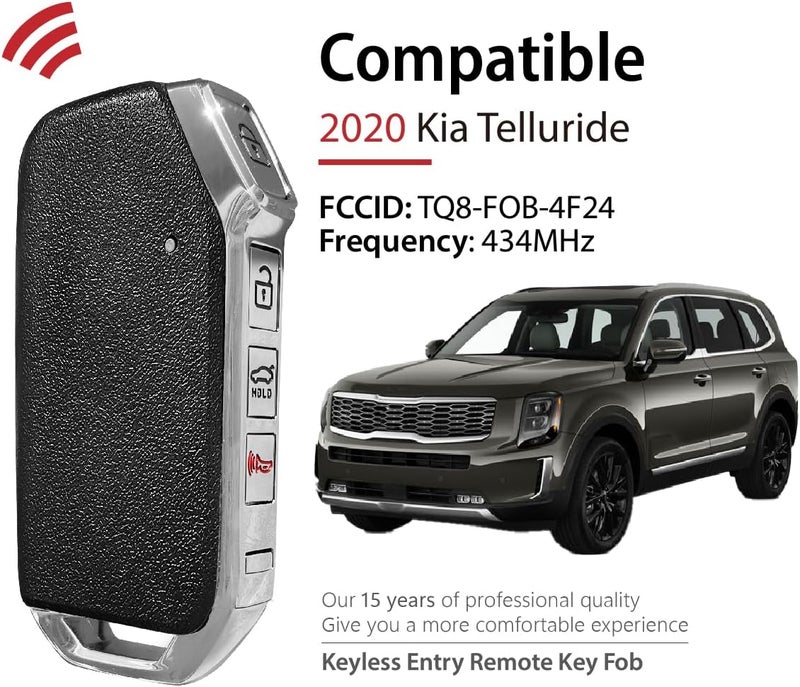 Keylessbest Replacement Key Fob for 2020 Kia Telluride - 4 Buttons, 434MHz - Image 2