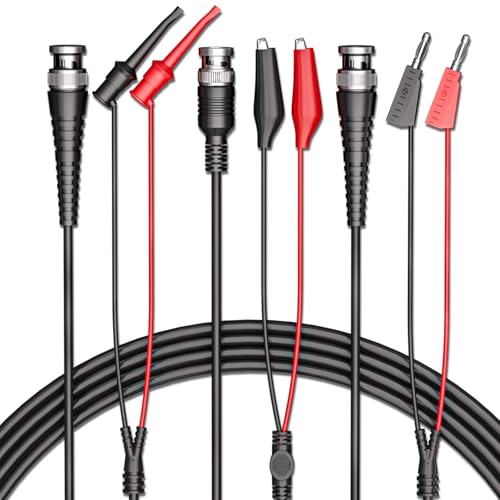 Goupchn BNC Test Leads Set Oscilloscope Test Leads Kit BNC to Alligator Crocodile Clips BNC to Test Hook Clips BNC to Dual Stackable Banana Plug Cable Wires - Image 1