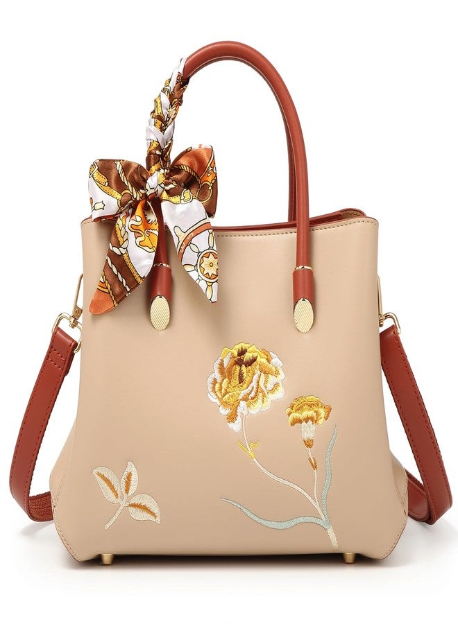 TIBES Women Purses Satchel Handbags Fashion Ladies Top Handle Handbag Crossbody Shoulder Bags Tote (Off White) - Image 1