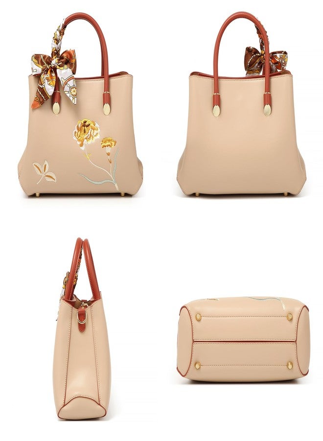 TIBES Women Purses Satchel Handbags Fashion Ladies Top Handle Handbag Crossbody Shoulder Bags Tote (Off White) - Image 3