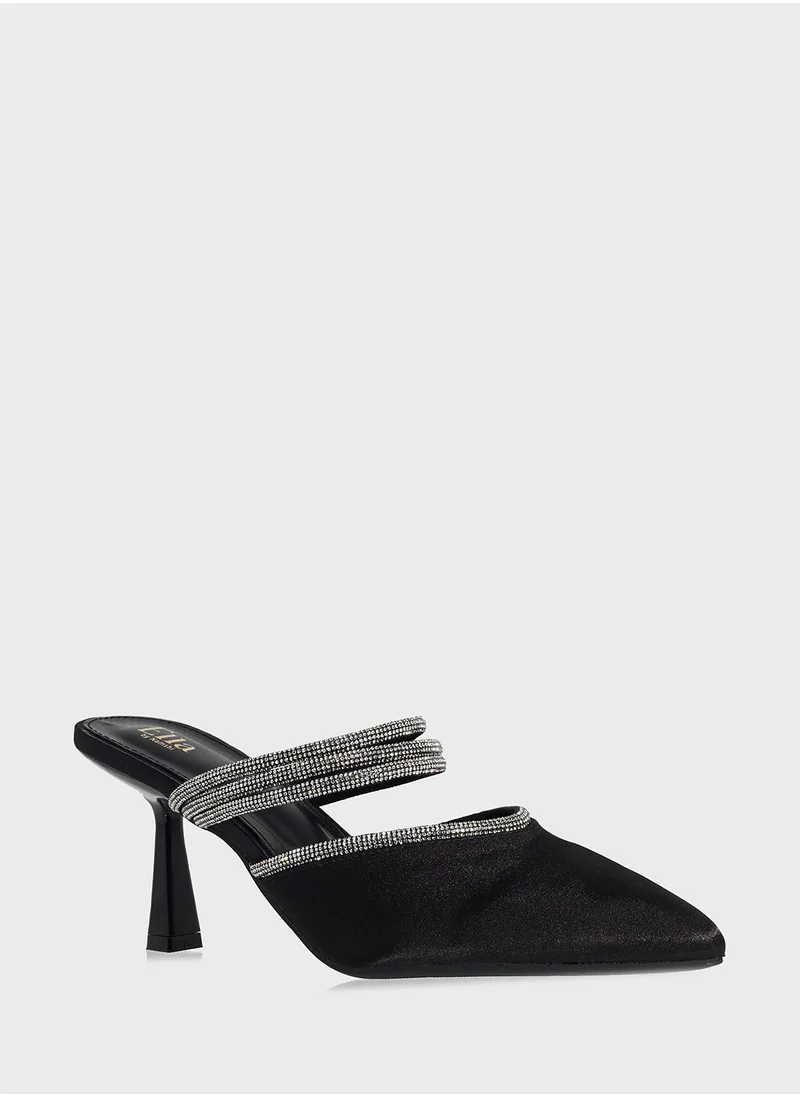 ELLA Slip On Heeled Mule