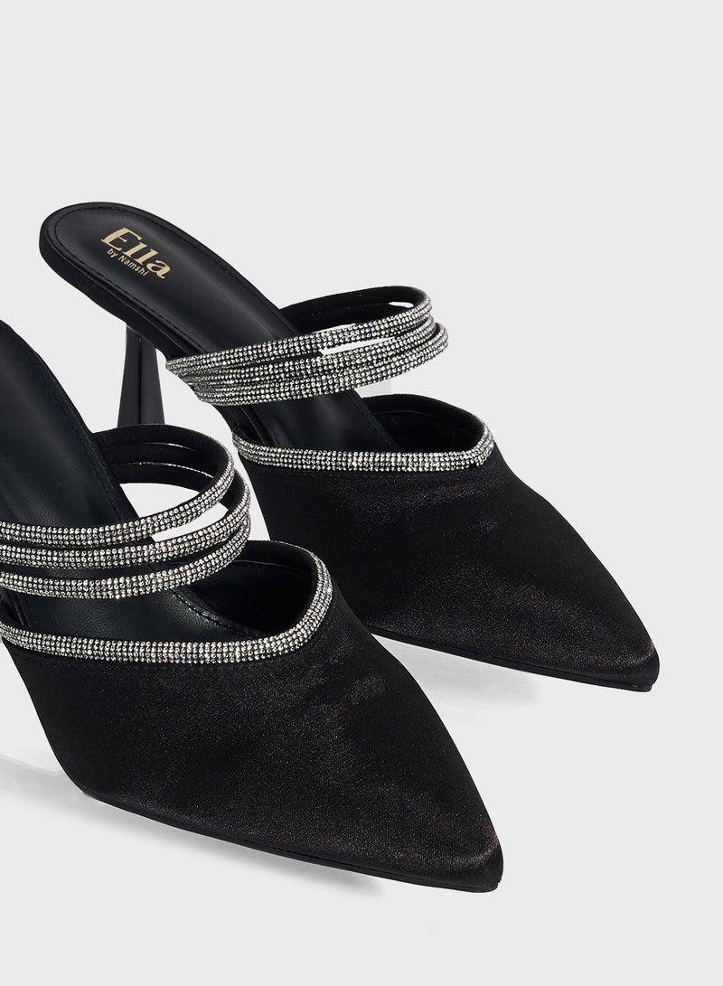 ELLA Slip On Heeled Mule  - Image 4