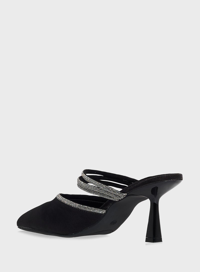 ELLA Slip On Heeled Mule  - Image 3