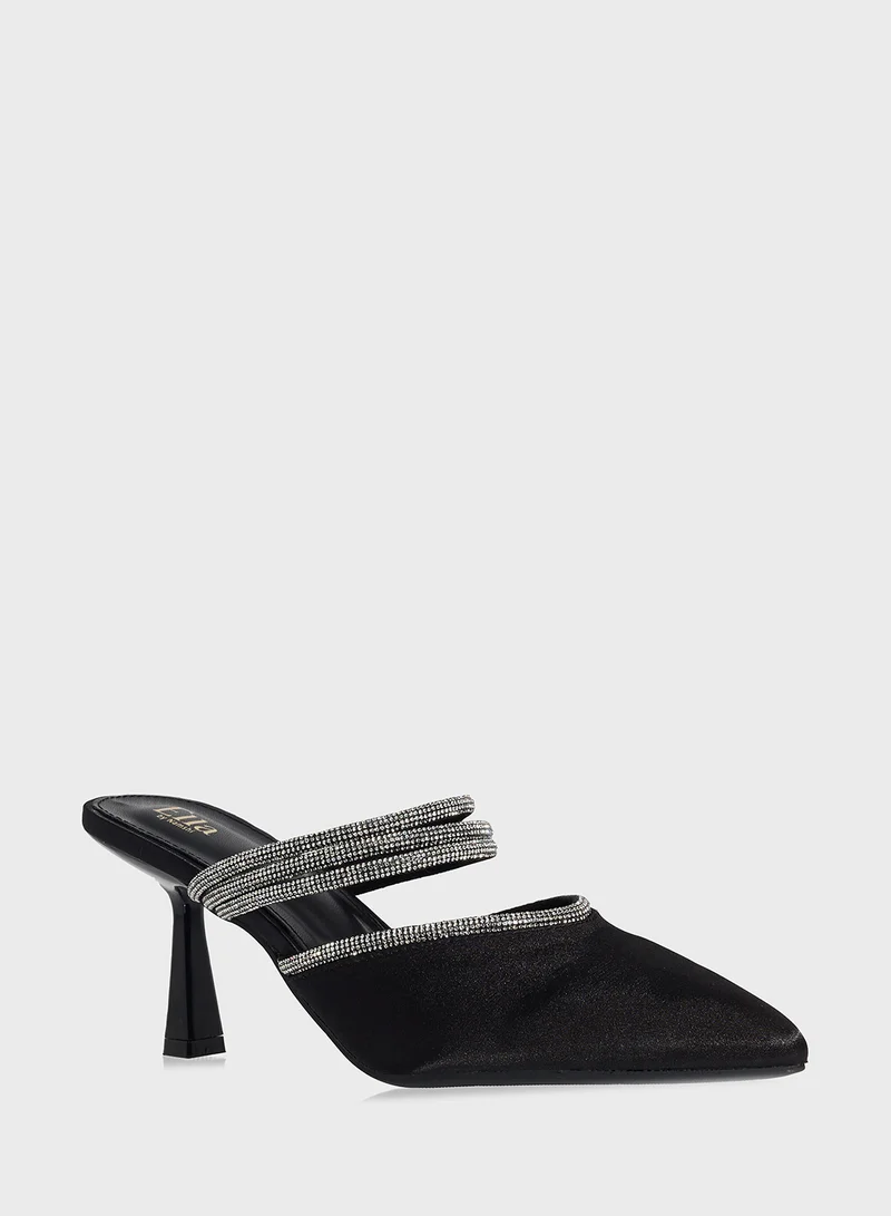 ELLA Slip On Heeled Mule