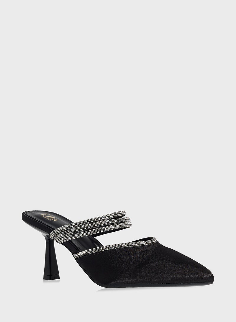ELLA Slip On Heeled Mule  - Image 2