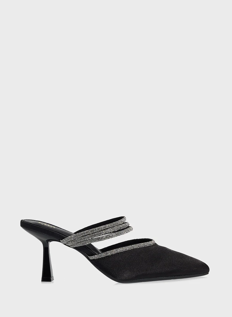 ELLA Slip On Heeled Mule