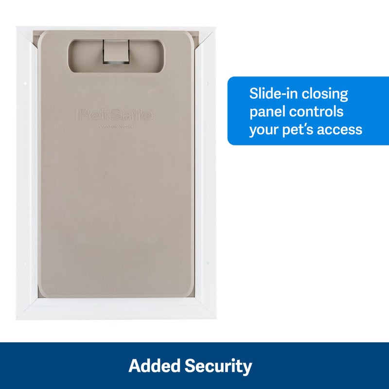 PetSafe Wall Entry Pet Door - Rust-Free Telescoping Frame - Easy Install for Interior & Exterior Walls 4 3/4" - 7" Thick - Large - for Pets Up to 100 Lb - Image 5