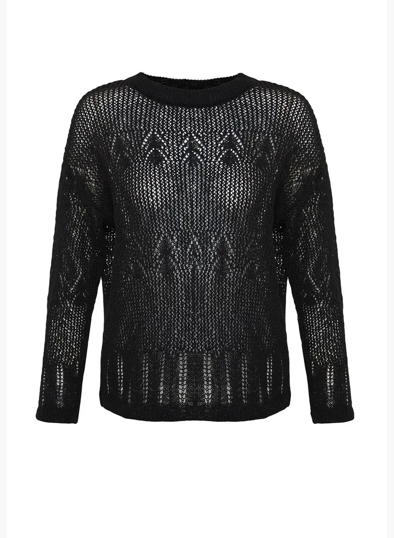 trendyol Black Knitwear Sweater TWOSS24KZ00011