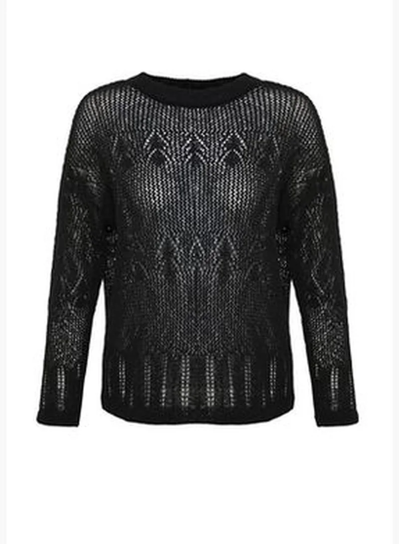trendyol Black Knitwear Sweater TWOSS24KZ00011