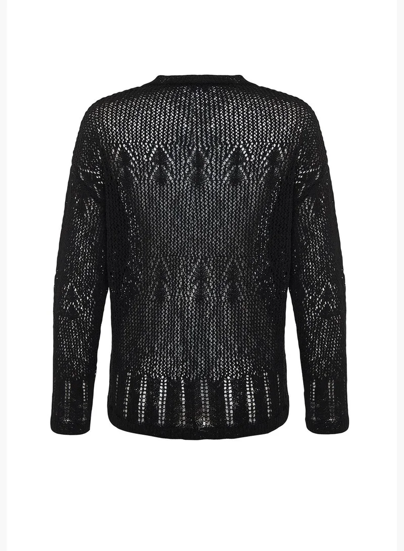 trendyol Black Knitwear Sweater TWOSS24KZ00011