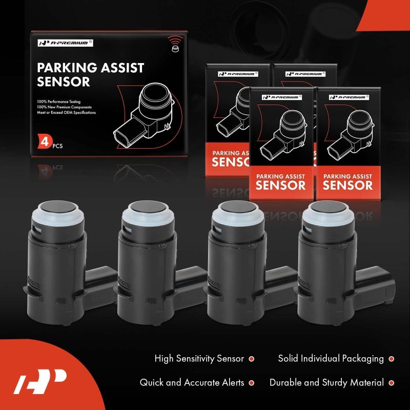 A-Premium (4-Pc) Rear Reverse Backup Parking Assist Sensor Compatible With Select Ford And Lincoln Models - F-150 F150 2009-2014  Mark Lt 2010-2014  Replace# 9L3Z-15K859-D - Image 3