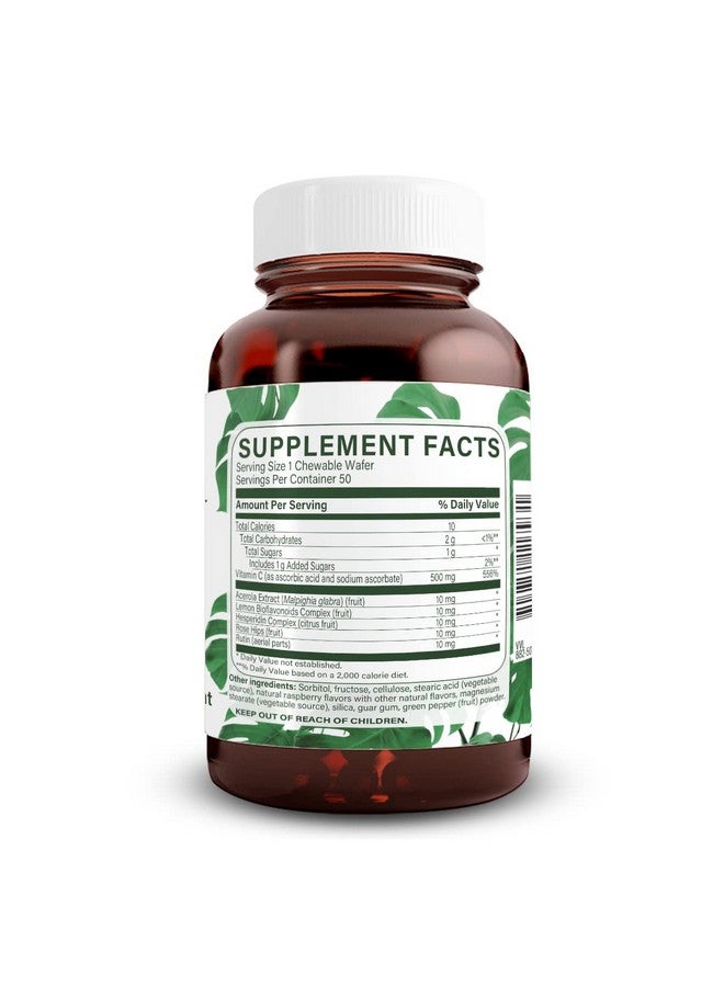 Natural Nutra Vitamin C Supplement for Kids and Adults, Immune Booster, Helps Supports Bone Health, Protect Skin and Heart Health, Improve Skin Texture, Vegetable Source, 500 mg, 50 Vegan Wafers - Image 2