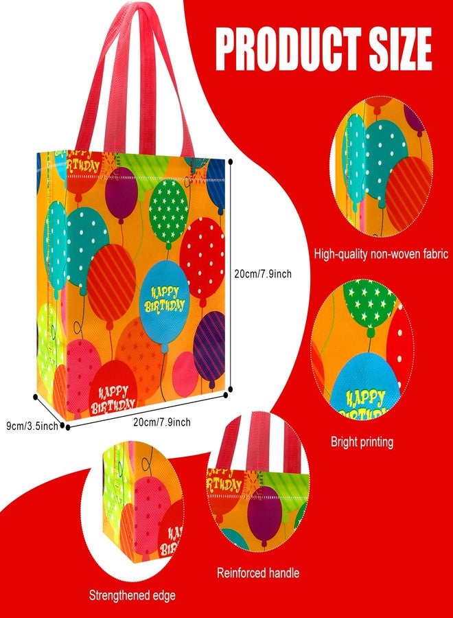 Pinsit 40 PCS Happy Birthday Party Favors Bags, Non Woven Birthday Gift Bags, Happy Birth Themed Reusable Goodie Bags with Handles for Boys Girls Birthday Baby Shower Party Supplies - Image 3