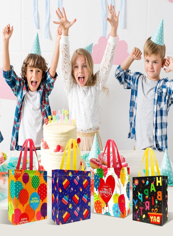 Pinsit 40 PCS Happy Birthday Party Favors Bags, Non Woven Birthday Gift Bags, Happy Birth Themed Reusable Goodie Bags with Handles for Boys Girls Birthday Baby Shower Party Supplies - Image 5