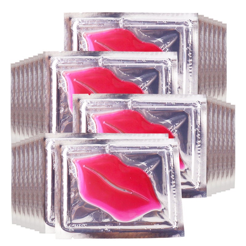 Jakuva 30PCS Moisturizing Collagen Lip Mask, Lip Sleeping Mask Lip Balm Bulk Lip Masks for Dry Lips,Remove Chapped Skin & Anti-Aging, Hydrating Plumping Your Lip,Pink - Image 1