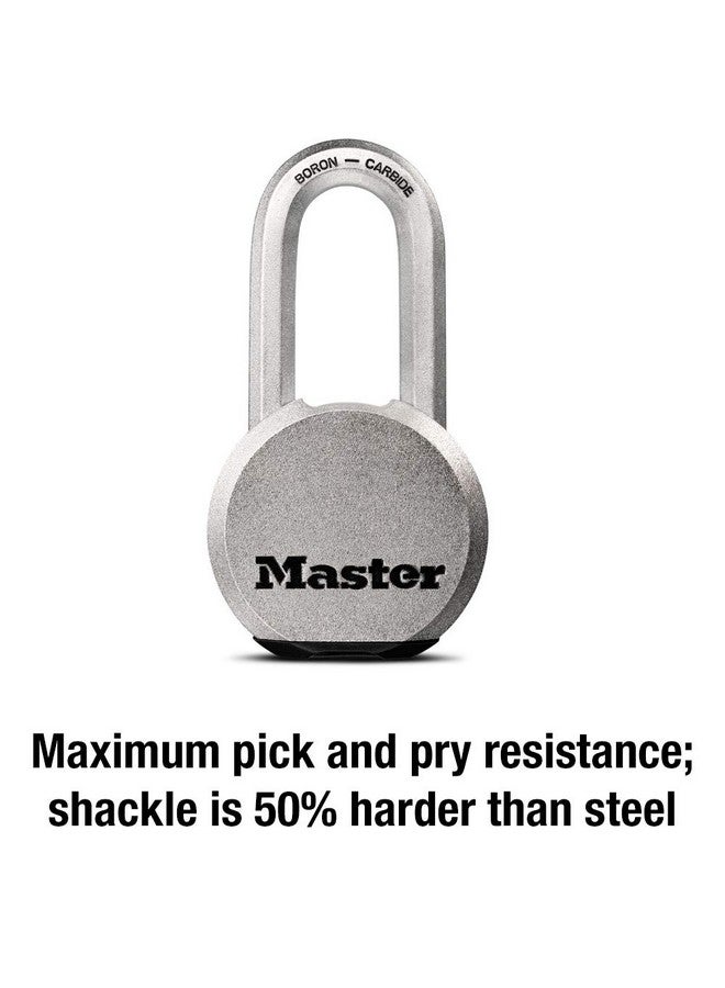 Master Lock Master Lock Magnum Heavy Duty Solid Steel Silver Padlock with Key, Cut Resistant Gate Locks for Outdoor Fence or Shed, 14/32 x 2 x 15/16 Inches, M930XKADLH  - Image 4