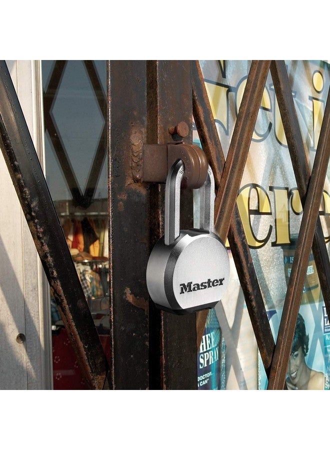 Master Lock Master Lock Magnum Heavy Duty Solid Steel Silver Padlock with Key, Cut Resistant Gate Locks for Outdoor Fence or Shed, 14/32 x 2 x 15/16 Inches, M930XKADLH  - Image 1