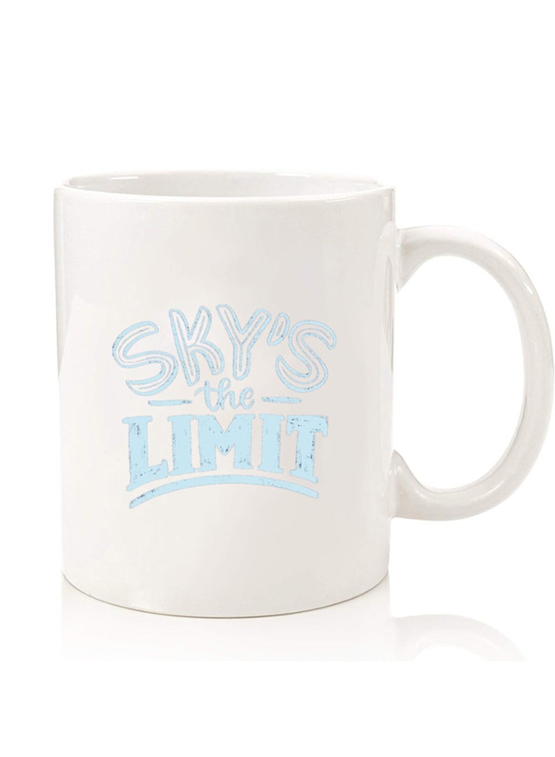 Theodor Premium Quality Two Sided Printed Coffee Mug Tea Cup For Home Office, Kids Men Women sky is the limit - Image 1