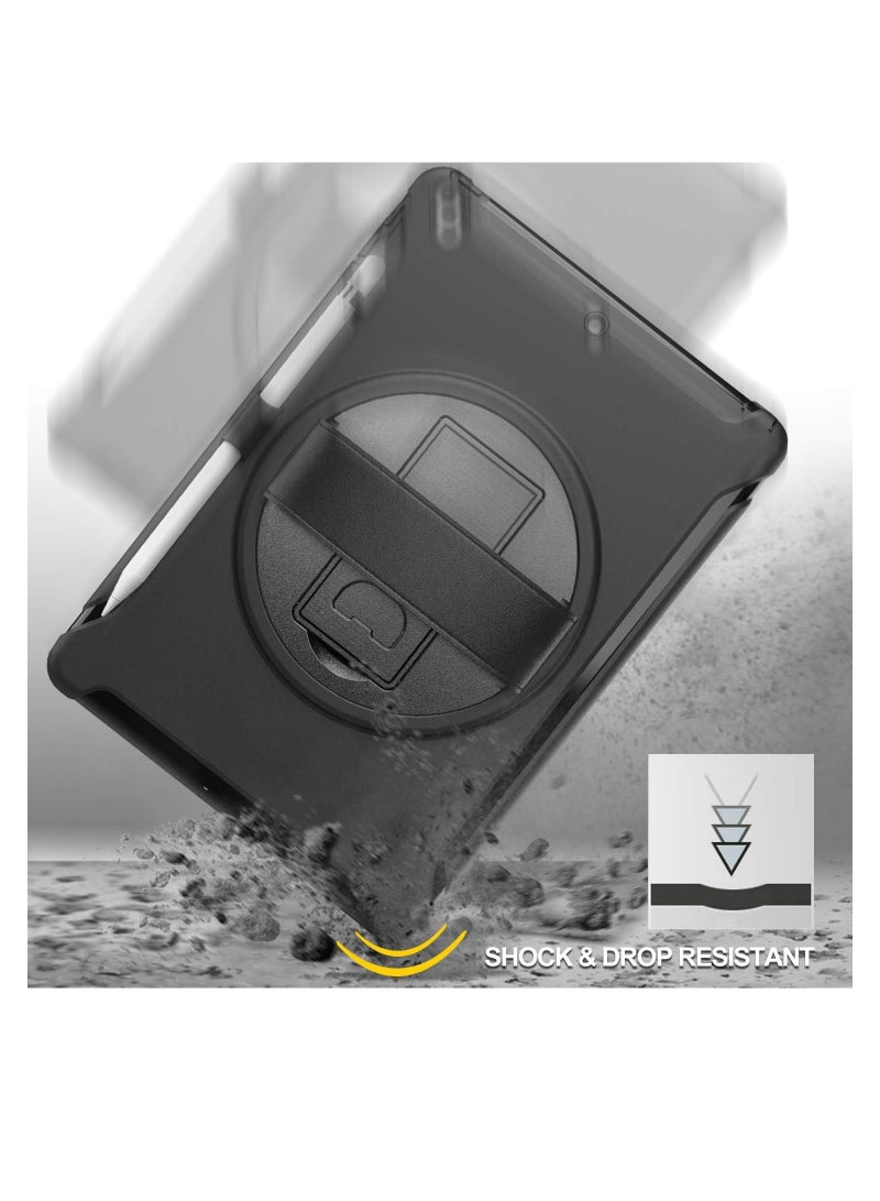 iPad 10.2 9th Gen 2021 / 8th Gen 2020 / 7th Generation 2019 iPad Case, Rugged Heavy Duty Shockproof Cover Case with Handle and Rotating Kickstand for 10.2 iPad 9/8/7-Black - Image 3