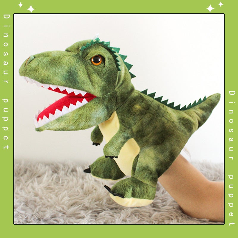 New Dinosaur Hand Puppet With Open Mouth Tyrannosaurus Rex Plush Toy Parent-Child Interactive Triceratops Doll Spot - Image 2