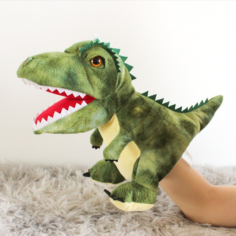 New Dinosaur Hand Puppet With Open Mouth Tyrannosaurus Rex Plush Toy Parent-Child Interactive Triceratops Doll Spot - Image 1