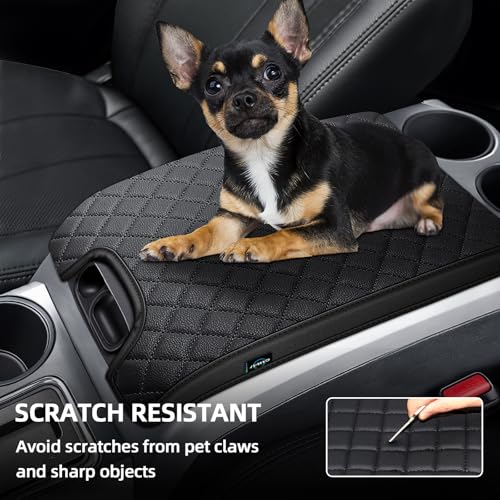 GAWAF Center Console Cover Compatible with 2009-2014 Ford F150, PVC Leather Middle Console Cover Seat Box Lid, Armrest Box Protective Cushion Pad, Customized Truck Accessories - Image 4