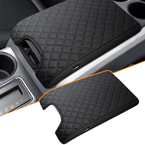 GAWAF Center Console Cover Compatible with 2009-2014 Ford F150, PVC Leather Middle Console Cover Seat Box Lid, Armrest Box Protective Cushion Pad, Customized Truck Accessories - Image 1