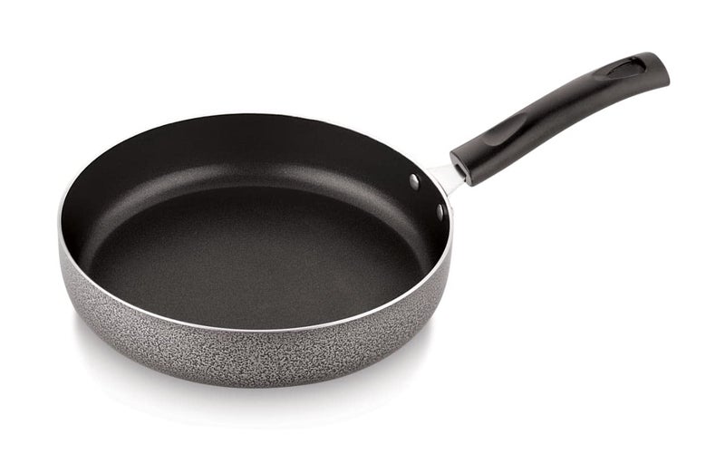 RSPTJM METKING Aluminium Fry Pans Pot Pans/kadai/Combo Omega Deluxe Granite Kadai, 240mm, Black Granite Fry Pan, 280 and 300 mm, Black (Pan) - Image 1