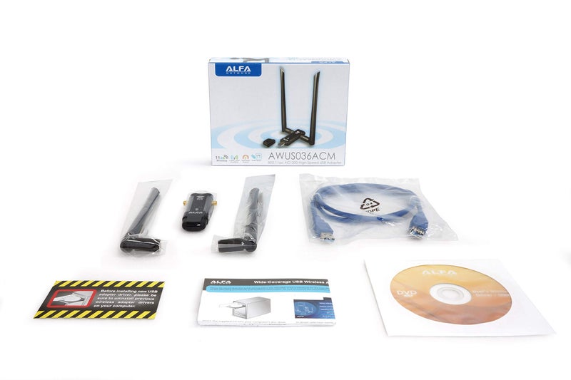 ALFA Network AWUS036ACM Long-Range Wide-Coverage Dual-Band AC1200 USB Wireless Wi-Fi Adapter w/High-Sensitivity External Antenna - Windows, MacOS & Kali Linux Supported - Image 2