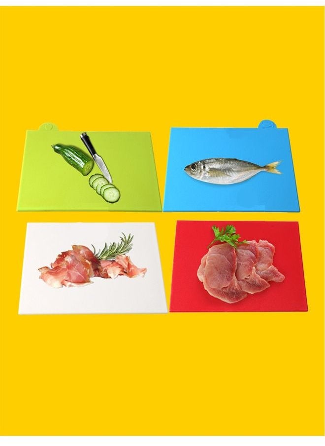 fashionhome - 4 Pieces Index Color Coded Cutting Boards Set With Holder - Image 1