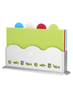 4 Pieces Index Color Coded Cutting Boards Set With Holder