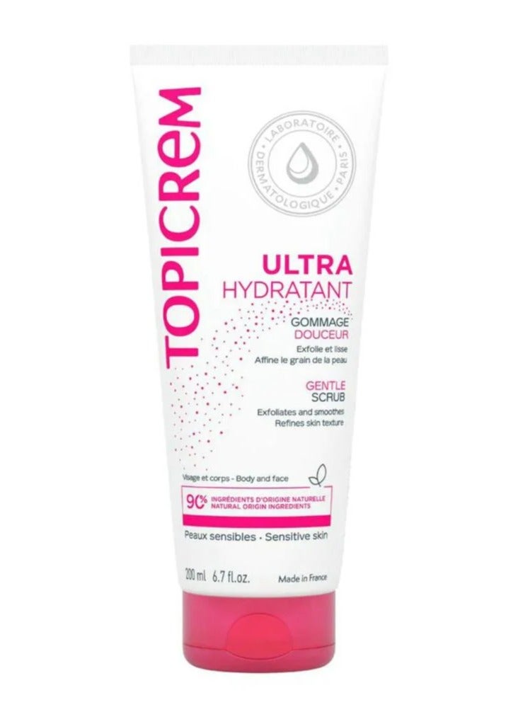 توبي كريم مقشر لطيف للوجه والجسم للبشرة الحساسة من توبيكريم، 200 مل - Image 1