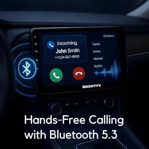 ModishOmbre Modorwy Original 9inch HD QLED Car Android Stereo | 2GB RAM & 32GB ROM | OS 13 Double Din Car Multimedia Player | incl. AHD Rear Camera & Frame Compatible with Maruti Baleno 2022-1 Year Warranty - Image 5