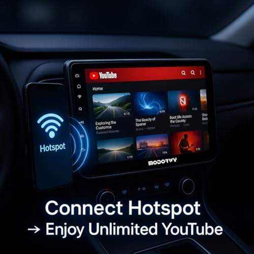 ModishOmbre Modorwy Original 9inch HD QLED Car Android Stereo | 2GB RAM & 32GB ROM | OS 13 Double Din Car Multimedia Player | incl. AHD Rear Camera & Frame Compatible with Maruti Baleno 2022-1 Year Warranty - Image 3