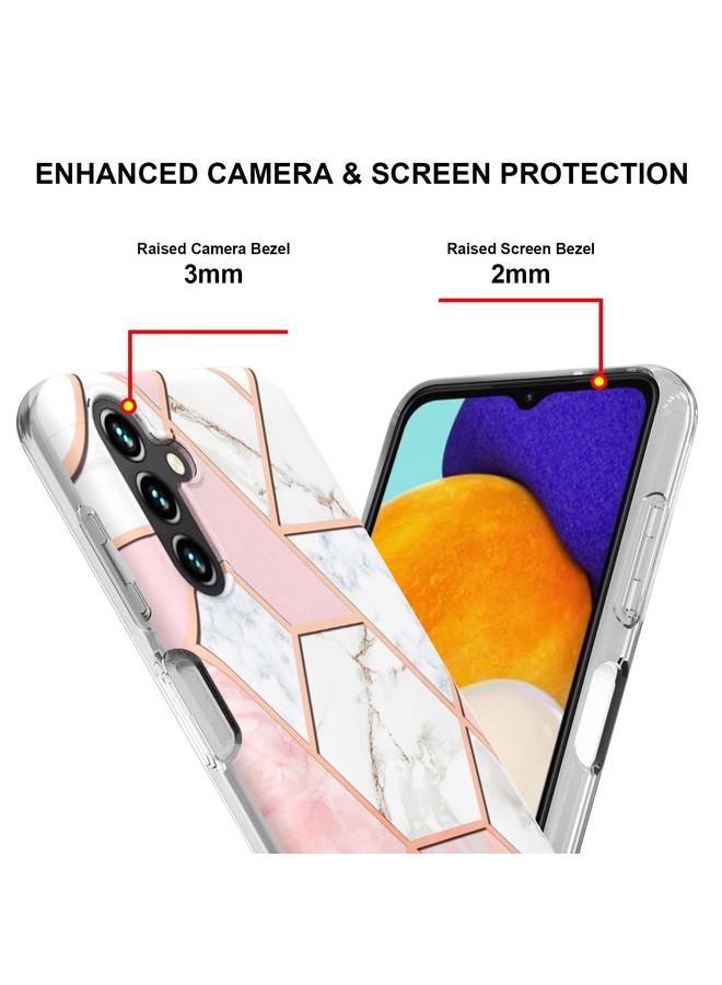 اس-توب جراب لهاتف Samsung Galaxy A34 5G مصنوع من مادة TPU بتصميم رخامي مطلي بالكهرباء - Image 4