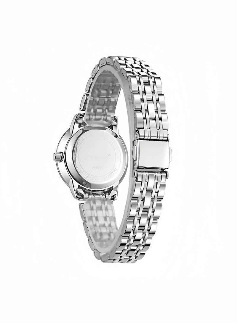 SINOBI Women Watches - Ladies Waterproof Quartz Watch for Girls, Stainless Steel with Black Dial for Business & Daily - Image 5