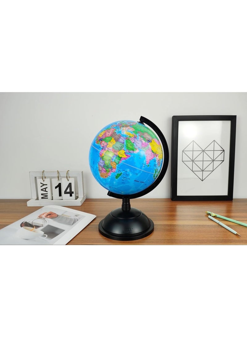 ‌20cm educational world Globe - English Political Map Rotating Desktop Earth Globe - Image 2