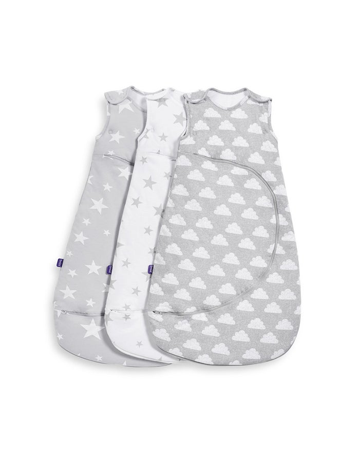 Snuz - Pouch Sleeping Bag For Infant And Baby 2.5 Tog Clever Nappy Change Zip 100% Cotton For Temperatures Within 16 - 20 Celsius From 6 To 18Months Maximum Baby Length 86Cm - Cloud Nine - Image 1