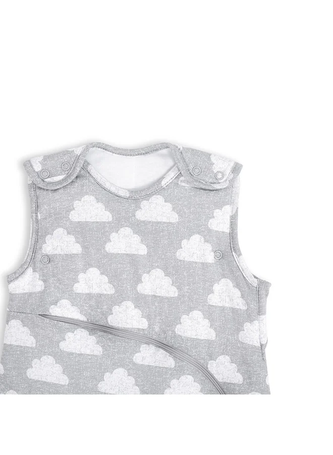 Snuz Pouch Sleeping Bag For Infant And Baby 2.5 Tog Clever Nappy Change Zip 100% Cotton For Temperatures Within 16 - 20 Celsius From 6 To 18Months Maximum Baby Length 86Cm - Cloud Nine