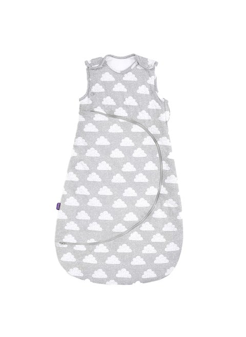 Pouch Sleeping Bag For Infant And Baby 2.5 Tog Clever Nappy Change Zip 100% Cotton For Temperatures Within 16 - 20 Celsius From 6 To 18Months Maximum Baby Length 86Cm - Cloud Nine
