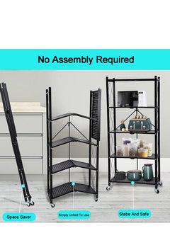 Alissa 5-Tier Kitchen Standing Shelf Foldable Metal Shelving Units Multipurpose Rack for Living Room Bedroom Kitchen No Assemble Needed  - Image 5