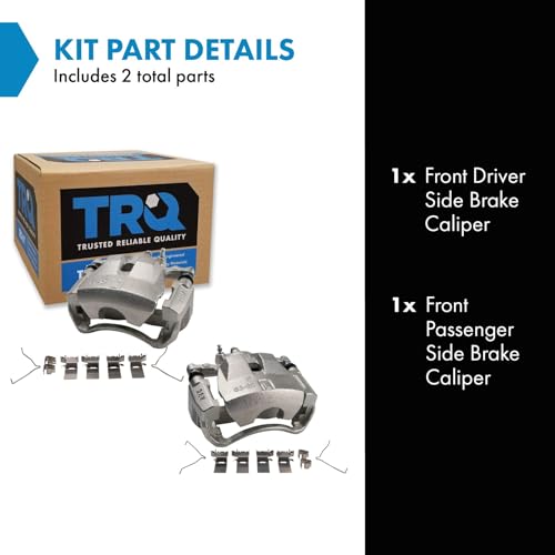 TRQ Front Brake Caliper Set Compatible with 2007-2012 Lexus ES350 2007-2011 Toyota Camry - Image 2